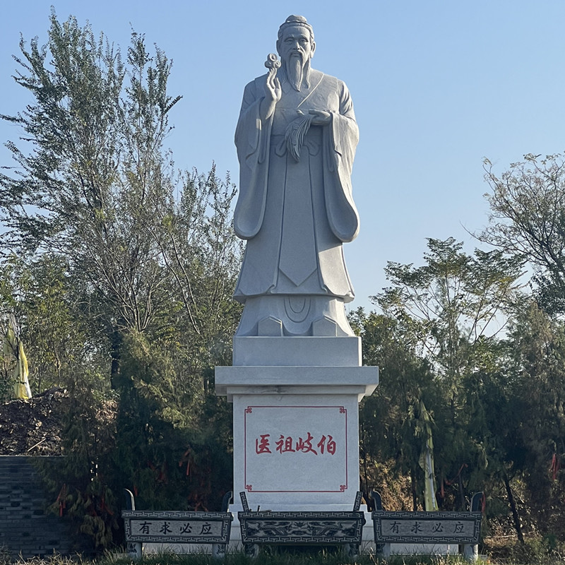 石雕四大名医人物孙思邈华佗李时珍扁鹊汉白玉花岗岩户外摆件