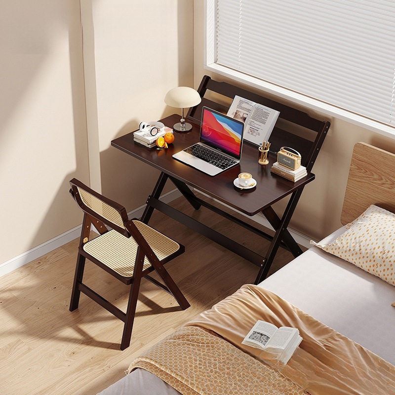 折叠免安装学习桌写字桌学生可调节课桌家用简易书房书桌电脑桌