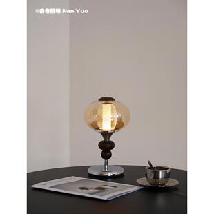 中古实木宫廷台灯可充电触摸开关书房卧室床头灯装饰氛围感小夜灯