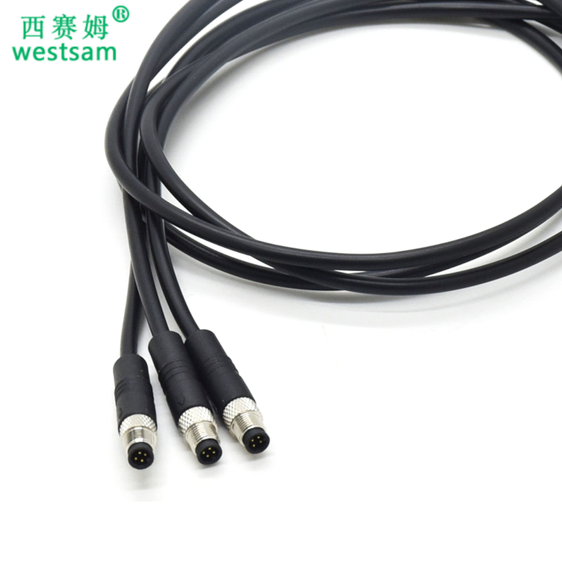 M5圆形航空插头5mmPVC3/4芯