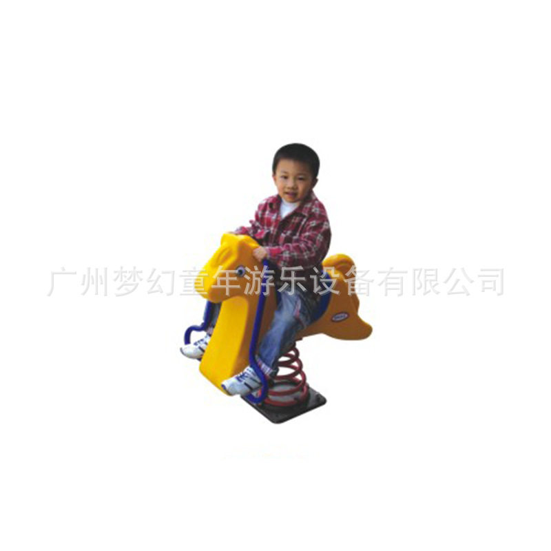小马摇乐户外游乐儿童塑料摇马设备公园摇马