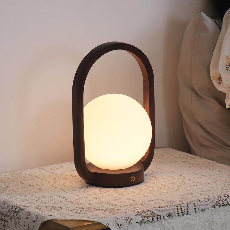 复古台灯床头灯书房手提创意怀旧美式触摸遥控充电式可调节卧室灯