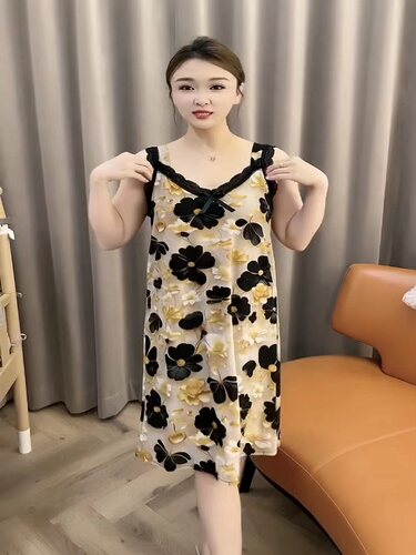 连衣裙子冰丝女士速干时尚夏季