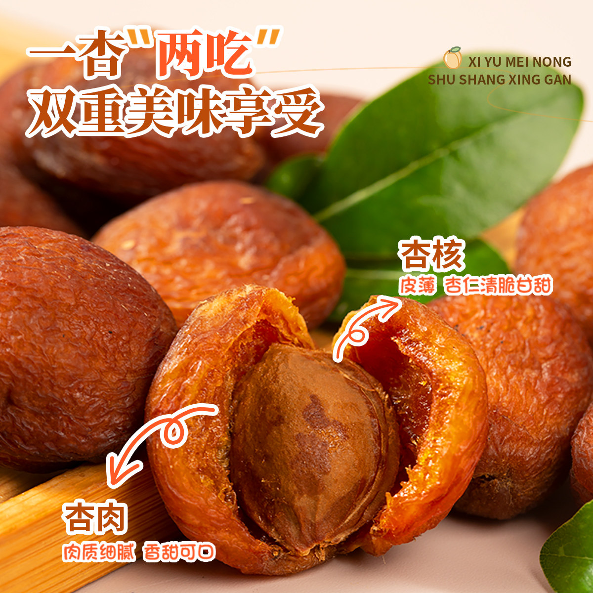 西域美农树上杏干200g*3袋特产零食果脯杏干水果干杏脯非蜜饯