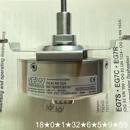 SEW编码器OG83RN1024，定制款型号EG7R