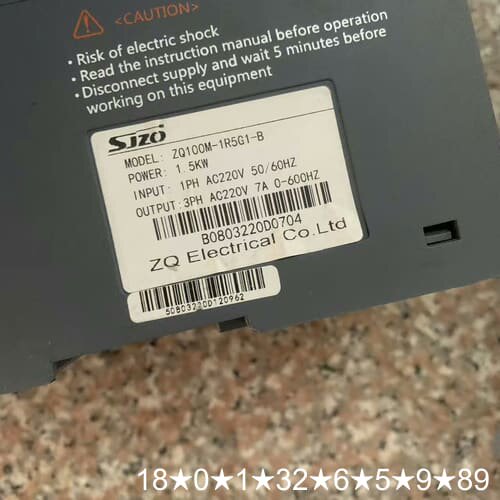 中驱变频器ZQ100M-1R5G1-B(1.5kw) 件