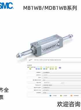 SMC方型气缸MB1WB/MDB1WB32 40 50 63 80 100 125-25~900Z MDB1KB