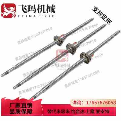 替代米思米BSST8/10/12/14/15/20/25精密滚珠丝杆 压轧滚珠丝杠