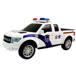 儿童皮卡警车玩具汽车公安仿真模型惯性警用声光音效3岁6男孩110