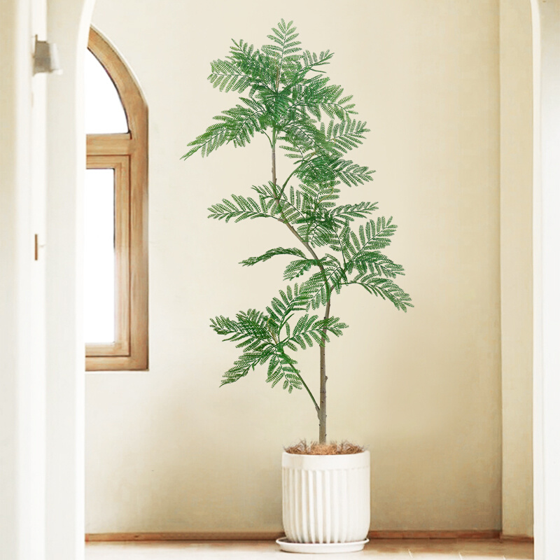 仿真绿植蓝花楹高级仿生植物室内客厅落地装饰花楼梯落地装饰摆件