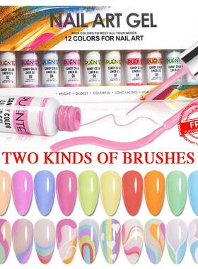 Painting Gel Nail Polish Set Candy Colors Liner Gel Kit UV N