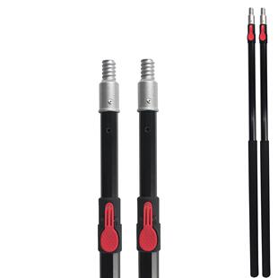 易事通铝合金伸缩杆2米弹簧按钮孔锁2节多功能带美式螺纹多边方管