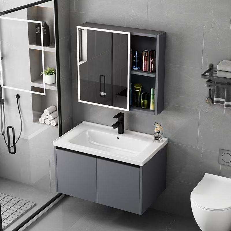 浴室柜窄长型40cm44宽35卫生间窄款一体盆小型洗脸盆柜洗漱台组合