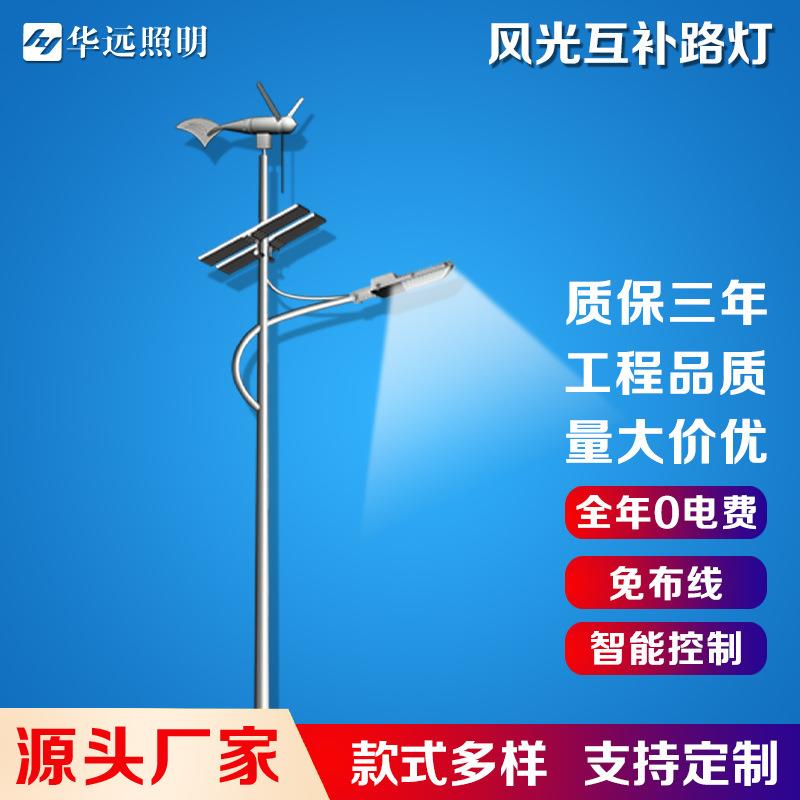 路灯厂家太阳能发电路灯价格 8米9米100W风光互补市政led路灯