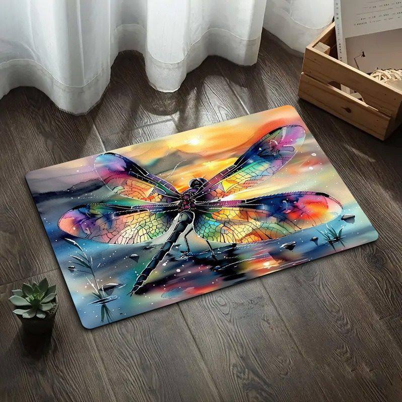 跨境蝴蝶硅藻泥地垫防滑卫生间浴室地垫玄关入户门垫吸水速干脚垫,居家布艺,家用脚垫,淘宝优惠券,粉丝福利购,淘宝优惠卷