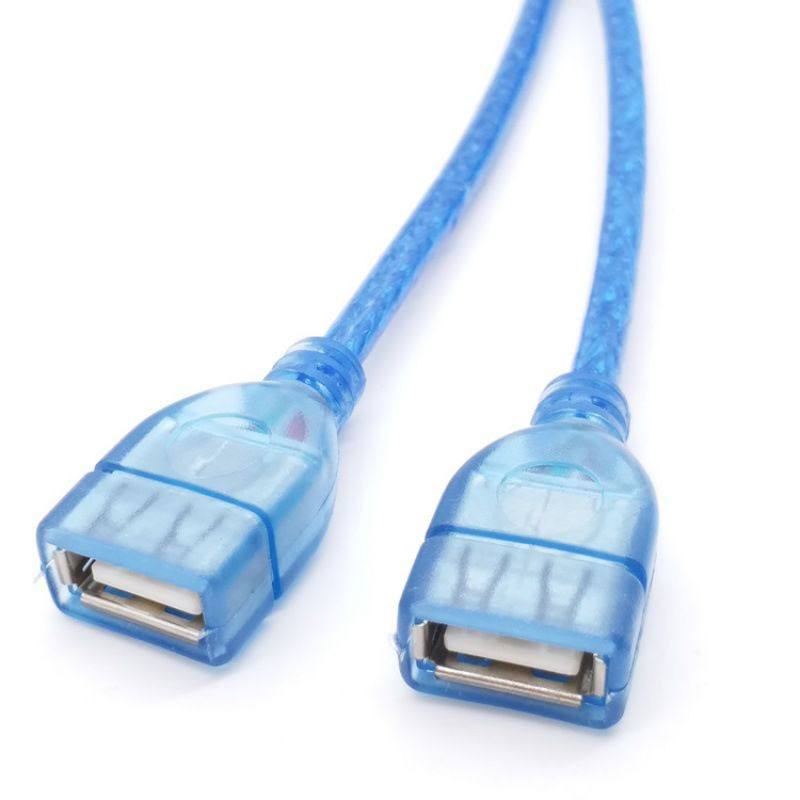 两头USB2.0母口 USB F对F延长线 USB2.0对接线加长 0.3米0.5米1米