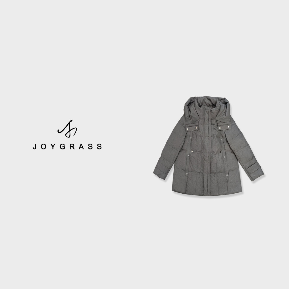 JOYGRASS【寒穹锢风·绒铠】极简长款羽绒服Y-07