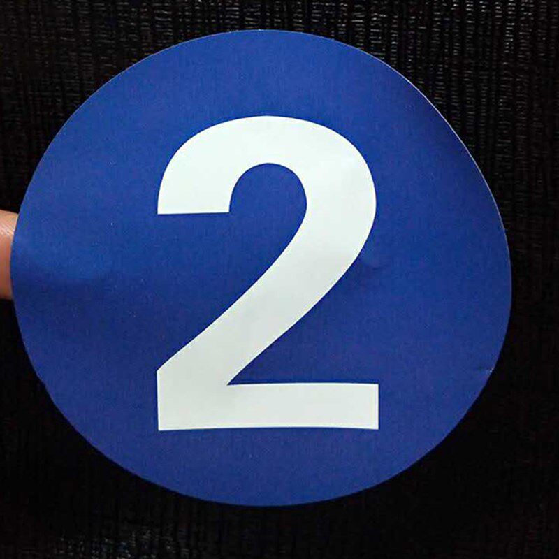 8CM大号防水圆形数字贴不干胶顺序标签楼梯活动号码贴纸1-600号牌