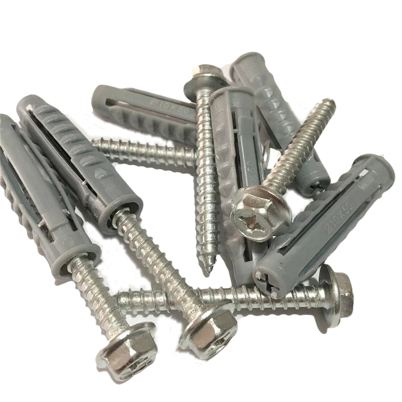 电视机油烟机专用尼龙膨胀M10*50四面体膨胀管塑料外六角美固钉