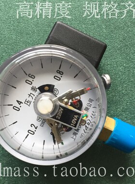 0-1MPA电接点压力表YX60 电压220V电流 10VA表面直径60mm.M14x1.5