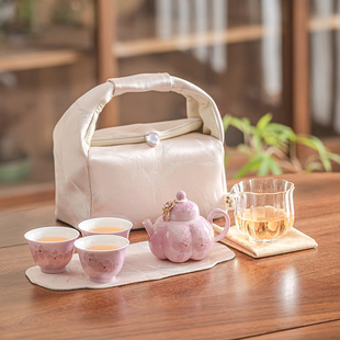 旅行茶具一壶两杯收纳包户外便携收纳袋茶事包茶道配件干泡壶承粉