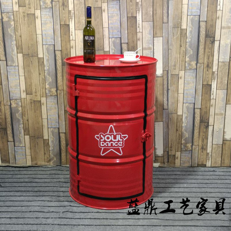 创意油桶烧酒吧桌椅沙发铁艺烤店休闲吧台桌咖啡店迪厅油桶高脚桌