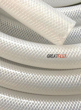 GREATFLEX食品级耐压耐高温透明网纹硅胶管 8*14mm 全规格BP20