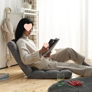 懒人沙发榻榻米小型单人小沙发折叠床上卧室阳台飘窗靠背休闲椅子