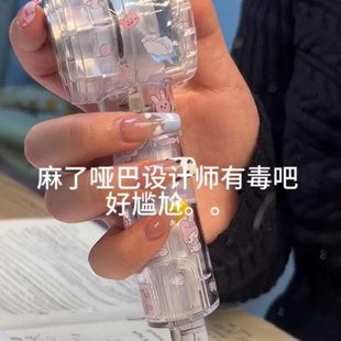 冰创意幸福小型感好物手持学生敷制冷风扇卡通便携迷你桌面风扇