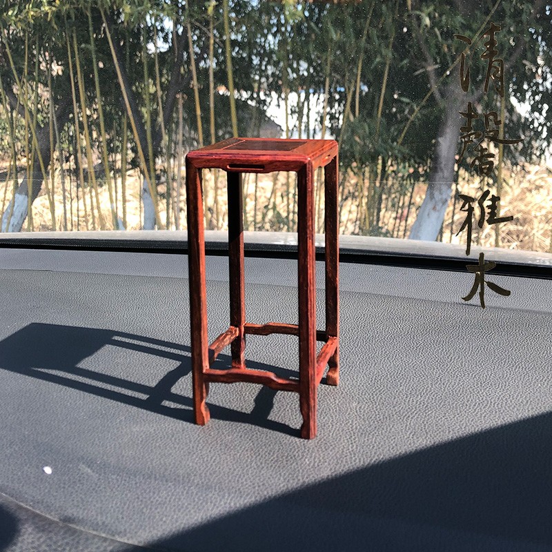 红木模型微型奇石玉器菖蒲茶具茶壶小花盆盆景茶桌摆件底座木托架