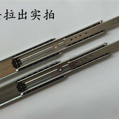 44寸76宽 重型工业货柜机柜 改装车抽屉三节轨 1.1米长滑轨导轨道