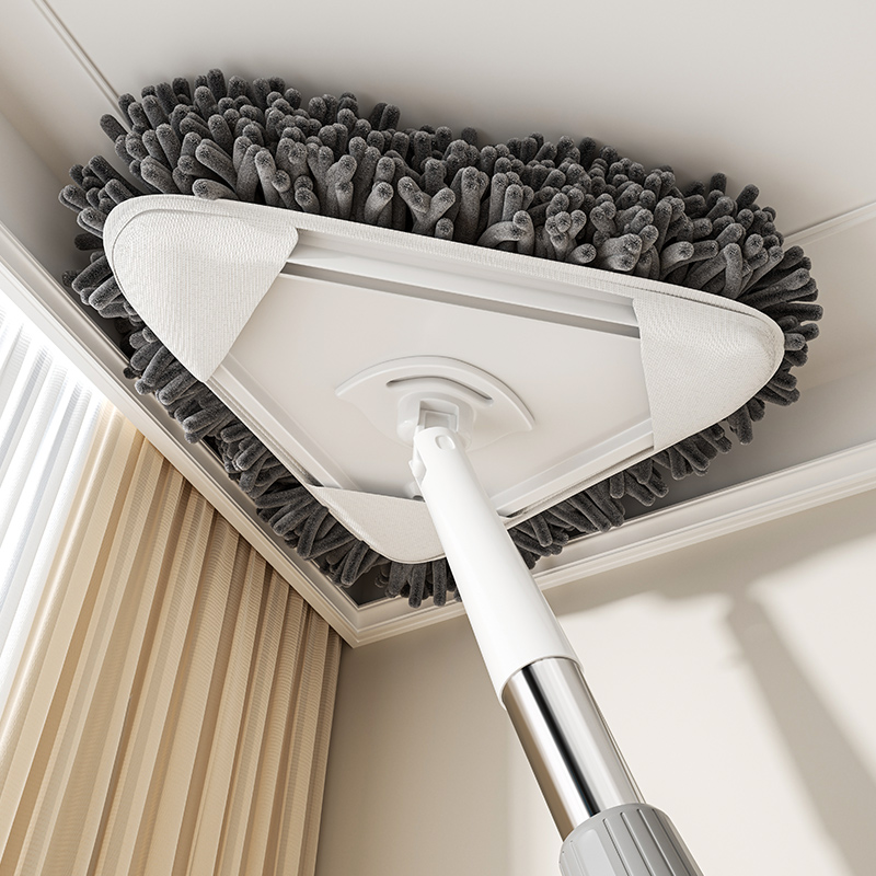 三角伸缩拖把擦天花板清洁神器家用墙面屋棚顶打扫墙壁墙砖多功能