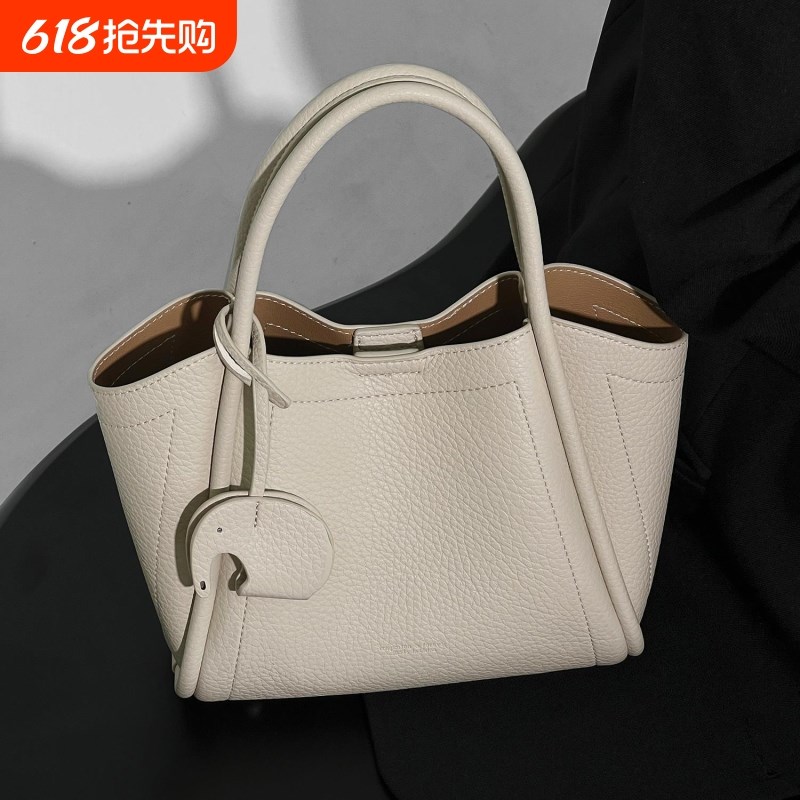 复古菜篮子简约包女时尚2025通勤百搭新款单肩水桶高级斜挎包手提