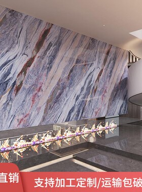 别墅大规格d岩板1600X3200X6现代简约连纹奢石大板板材客厅背景墙