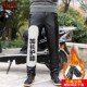 冬季 子 男中老年防风保暖皮裤 男士 加绒加厚防水摩托车骑行宽松皮裤
