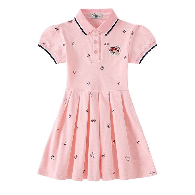 女童连衣裙短袖2023夏童装y新款儿童宝宝裙子女孩公主百褶裙学院,童装/婴儿装/亲子装,连衣裙,淘宝优惠券,粉丝福利购,淘宝优惠卷