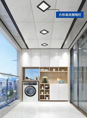 集成吊顶蜂窝大板LED灯19*19方灯20*J20弹簧卡扣灯暗装嵌入式方灯