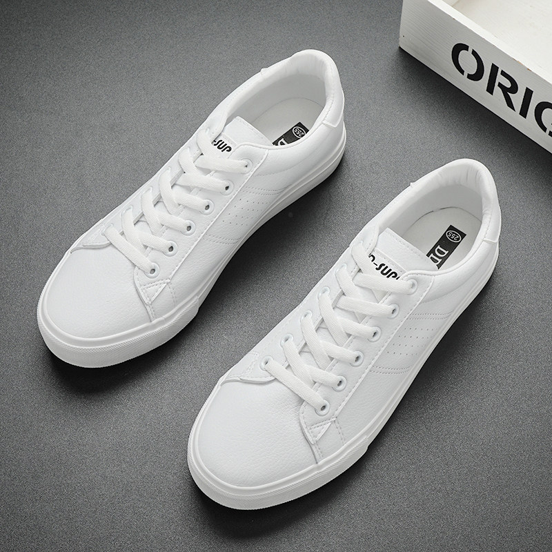 小白鞋男情侣板鞋2023年春秋新款简约百搭超纤皮防水青年休闲男鞋,流行男鞋,休闲板鞋,淘宝优惠券,粉丝福利购,淘宝优惠卷