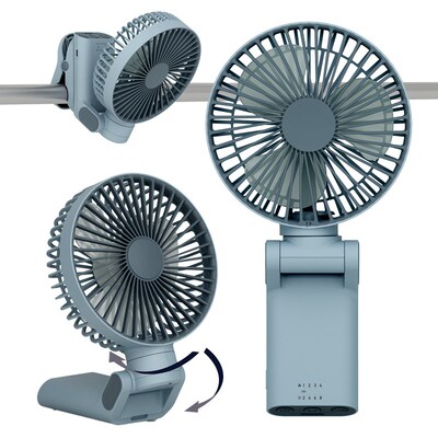 静音摇头手持风扇可折叠便携式充电风扇迷你学生宝宝磁吸夹子风扇