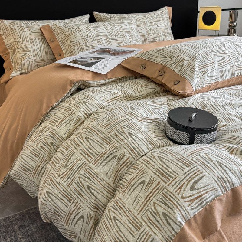 轻奢简约加厚全棉磨毛四件套纯棉被套秋冬床N单床笠被套件床上用,床上用品,床品套件/四件套/多件套,淘宝优惠券,粉丝福利购,淘宝优惠卷