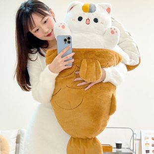 鯛魚(yú)燒抱枕跨境 新品 兔子貓咪公仔毛絨玩具玩偶卡通抓機(jī)娃娃