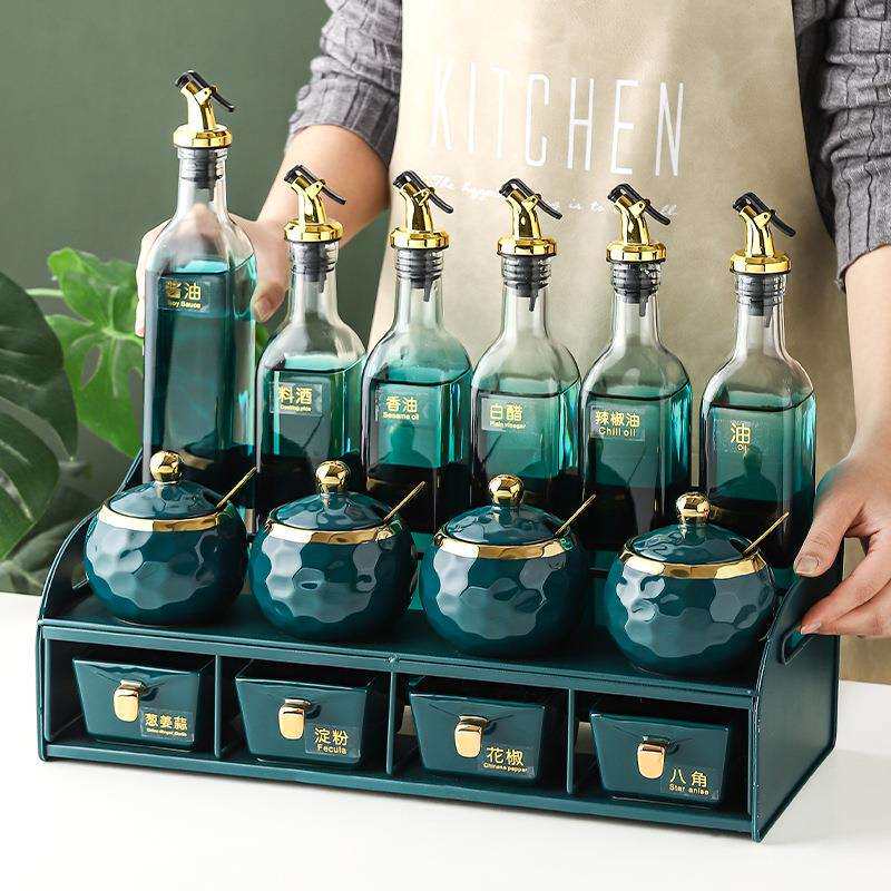 北欧油盐酱醋调料瓶陶瓷调味罐家用厨房用品佐料调料盒组合套装