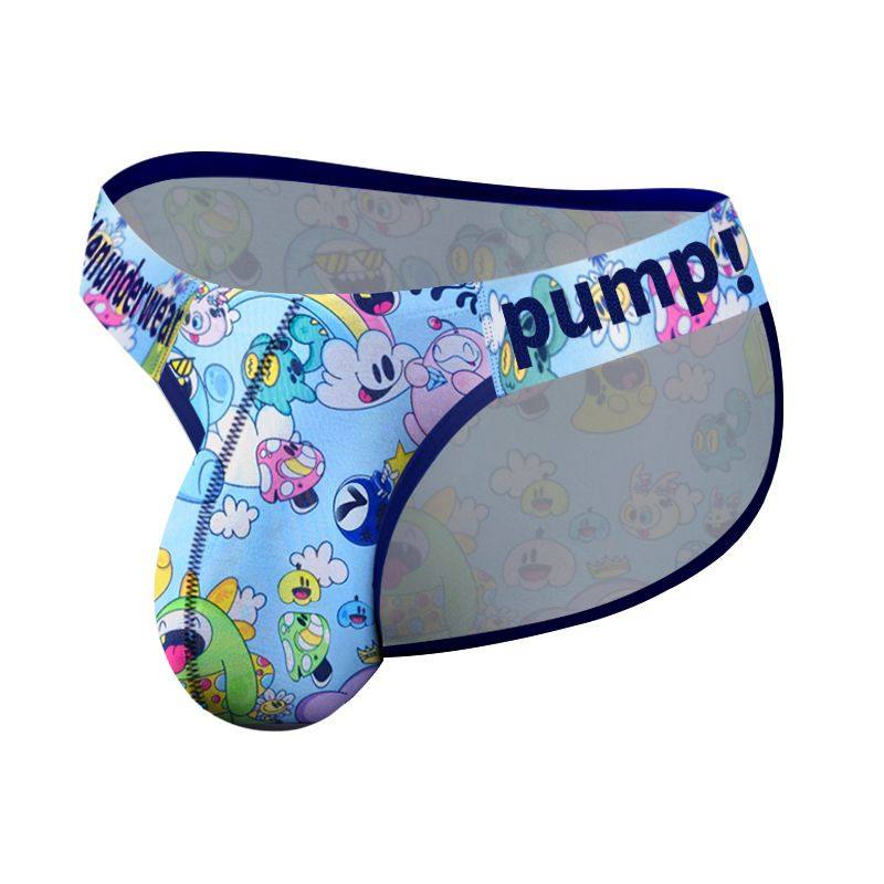 【3D图】性感高开叉男士三角裤卡通涂鸦低腰提臀无侧翼运动内裤男,女士内衣/男士内衣/家居服,男三角内裤,淘宝优惠券,粉丝福利购,淘宝优惠卷