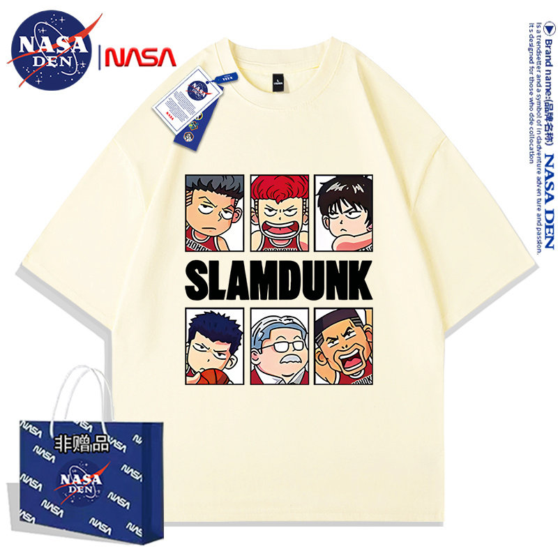 NASA联名个性高街重磅纯棉T恤男女款百搭潮流短袖上衣夏季透气衫