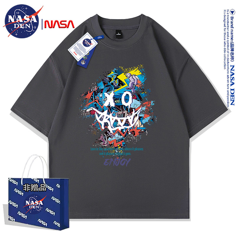 NASA联名2024春夏季宽松纯棉T恤