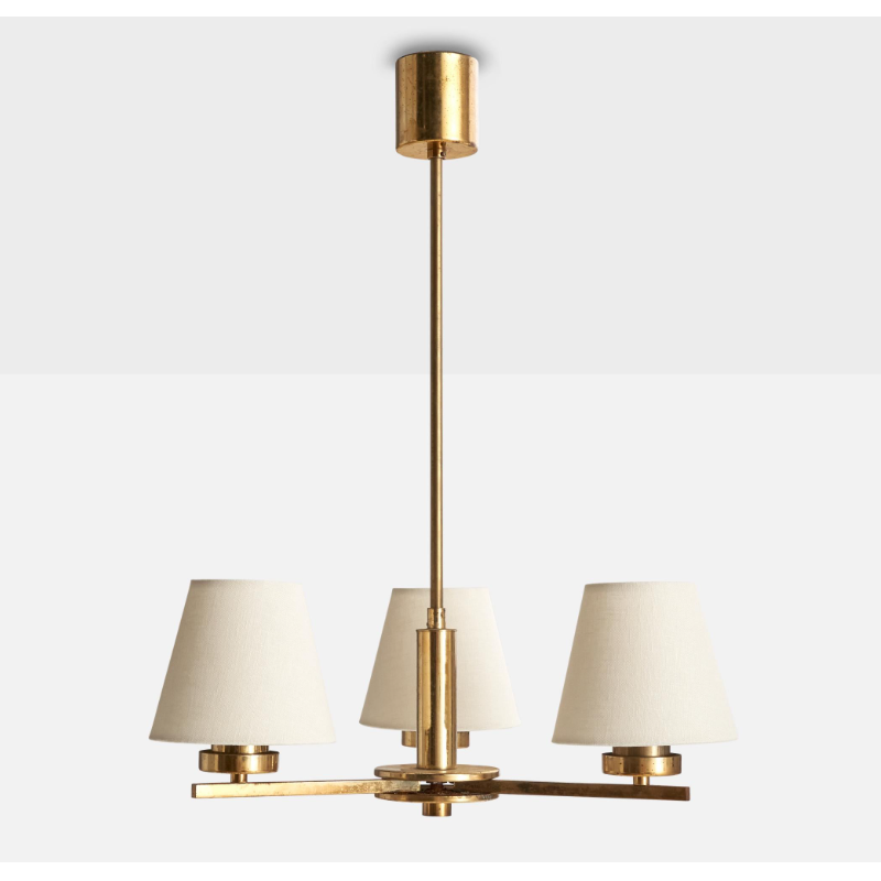 「臻光馆」经典复古欧美1930s装饰艺术风格做旧布艺灯罩吊灯