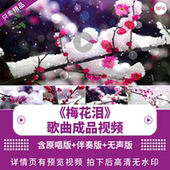 梅花泪 配乐伴奏动态演出舞蹈比赛晚会舞台大屏幕LED背景视频素材