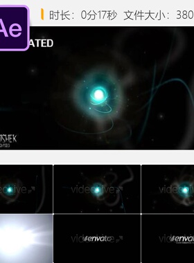 AE模板电影开场蓝色光效粒子球体空间场景4K视频素材合集免费下载
