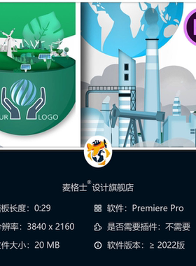 绿色地球投资环保主题PR模板生态危机气候变化4K高清环保素材