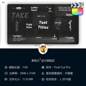FCPX商业时尚 短视频动态模板 MG动画字幕条设计素材合集合集